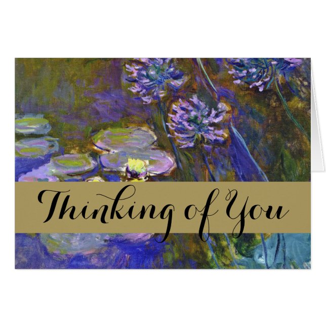 Claude Monet Water Lilies Agapanthus (Vorderseite (Horizontal))