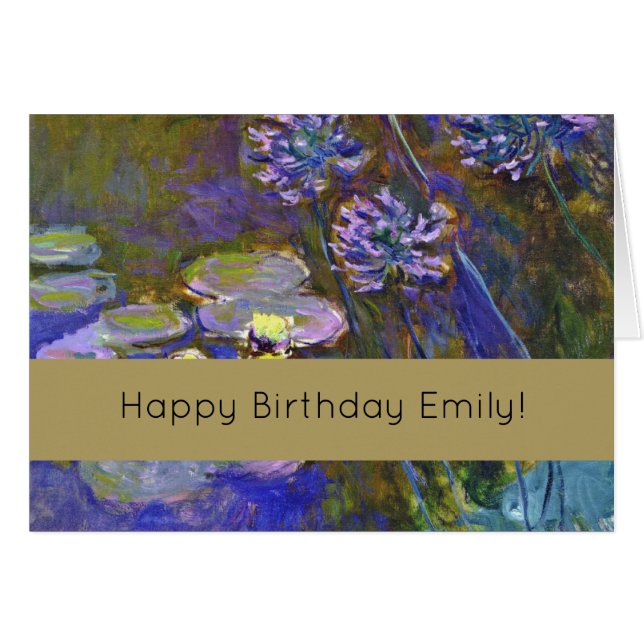 Claude Monet Water Lilies Agapanthus (Devant horizontal)