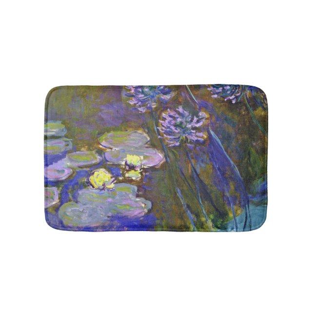 Claude Monet Water Lilies Agapanthus Badematte (Vorderseite)