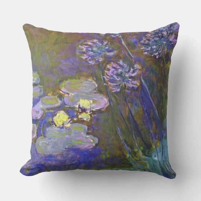 Claude Monet Water Lilies Agapanthus Kissen (Vorderseite)