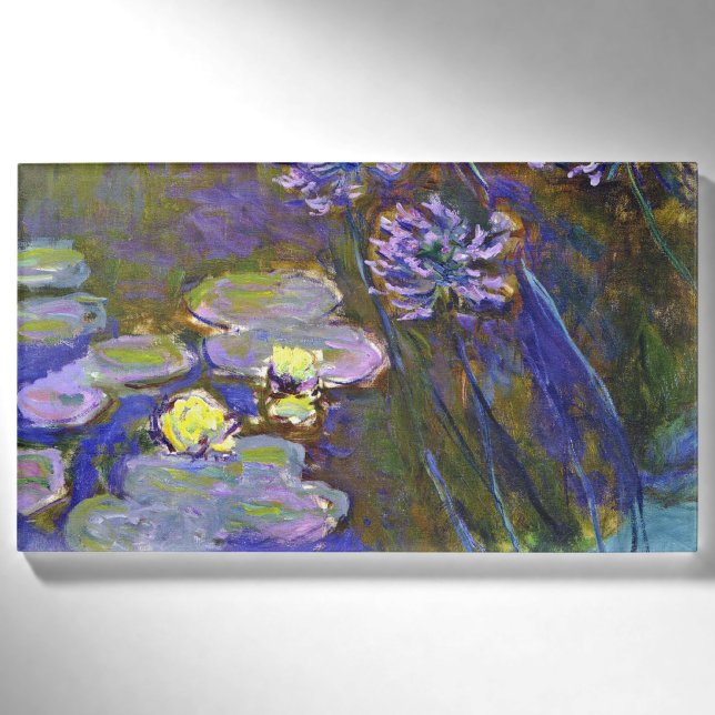 Claude Monet Water Lilies Agapanthus Namenschild (Vorderseite)