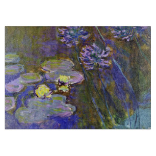 Claude Monet Water Lilies Agapanthus Schneidebrett
