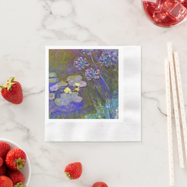 Claude Monet Water Lilies Agapanthus Serviette (Beispiel)