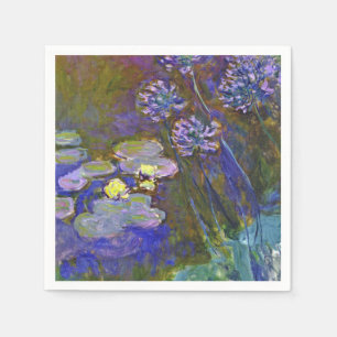 Claude Monet Water Lilies Agapanthus Serviette