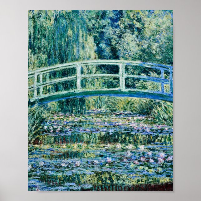 Claude Monet - Water Lilies And Japanese Bridge Poster (Vorne)