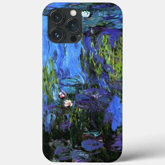 Claude Monet: Water-Lilies, blauer Indigo Case-Mat Case-Mate iPhone Hülle (Rückseite)