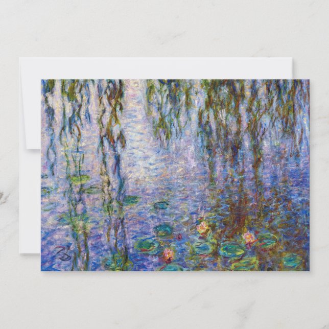 Claude Monet - Water Lilies Einladung (Vorderseite)