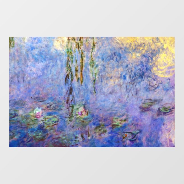 Claude Monet - Water Lilies Fensteraufkleber (Blatt)