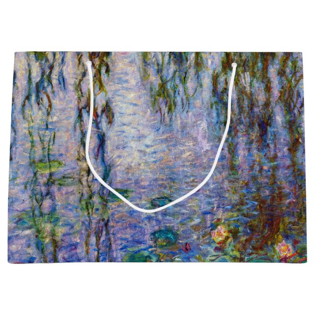Claude Monet - Water Lilies Große Geschenktüte (Vorderseite)