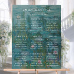 Claude Monet Water Lilies Hochzeitstabelle Acrylschild<br><div class="desc">Akryles Hochzeitssitzschild mit moderner Typografie in und Claude Monet Water Lilies Malhintergrund</div>