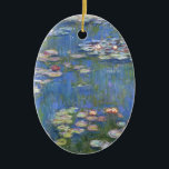Claude Monet // Water Lilies Keramik Ornament<br><div class="desc">Water Lilies ist eine Reihe von etwa 250 Ölgemälden des französischen Impressionisten Claude Monet (1840-1926). Die Gemälde zeigen Monets Blumengarten in Giverny und standen im Mittelpunkt der künstlerischen Produktion Monets in den letzten dreißig Jahren seines Lebens.</div>