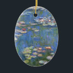 Claude Monet // Water Lilies Keramik Ornament<br><div class="desc">Water Lilies ist eine Reihe von etwa 250 Ölgemälden des französischen Impressionisten Claude Monet (1840-1926). Die Gemälde zeigen Monets Blumengarten in Giverny und standen im Mittelpunkt der künstlerischen Produktion Monets in den letzten dreißig Jahren seines Lebens.</div>