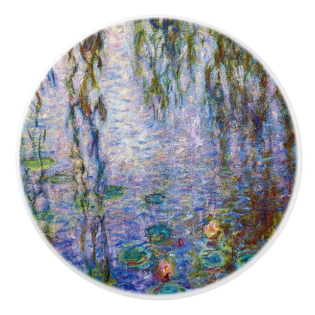 Claude Monet - Water Lilies Keramikknauf (Vorderseite)