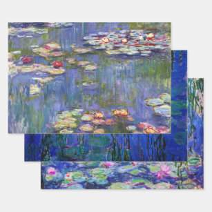 Claude Monet Water Lilies Masterstückauswahl Geschenkpapier Set