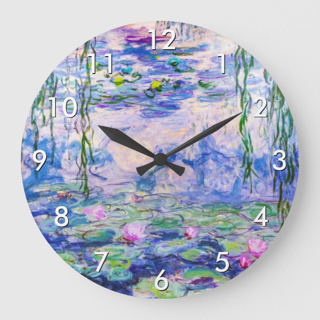 Claude Monet - Water Lilies / Nympheas 1919 Große Wanduhr (Vorderseite)