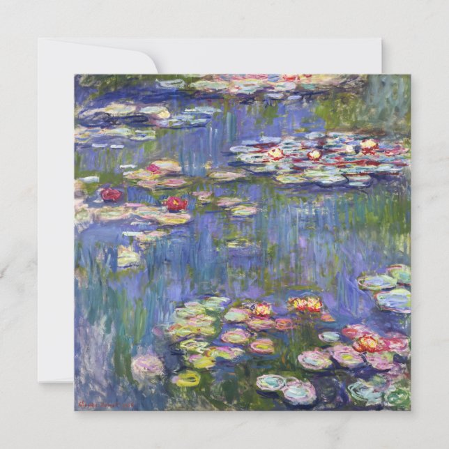 Claude Monet - Water Lilies / Nympheas Einladung (Vorderseite)