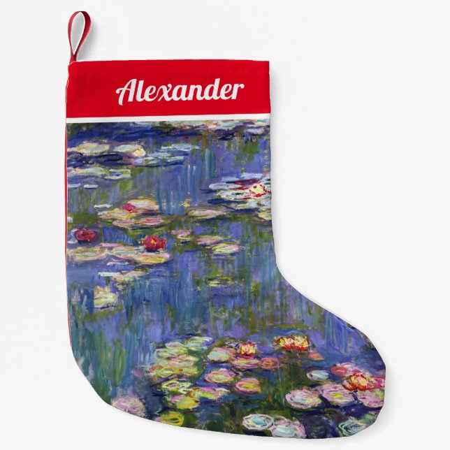 Claude Monet - Water Lilies / Nympheas Kleiner Weihnachtsstrumpf (Vorderseite)