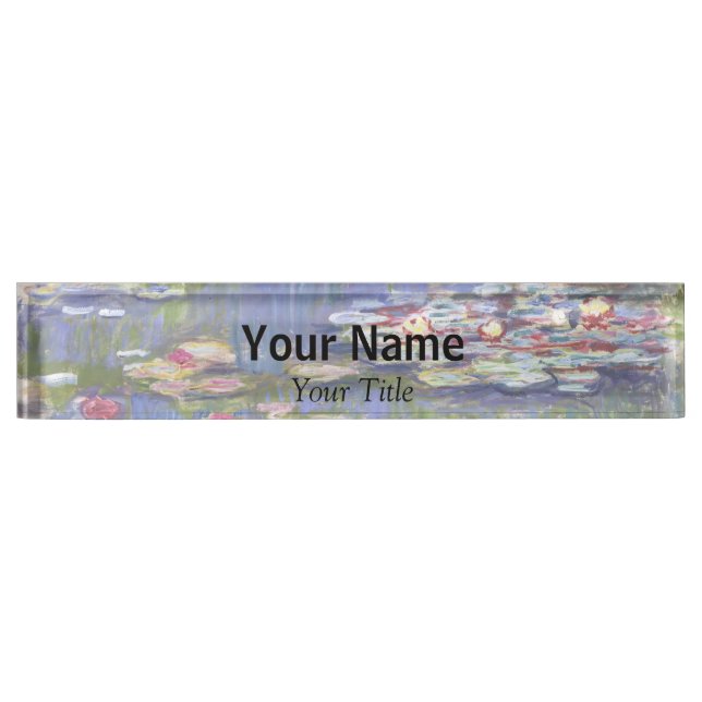 Claude Monet - Water Lilies / Nympheas Namensplakette (Vorderseite)