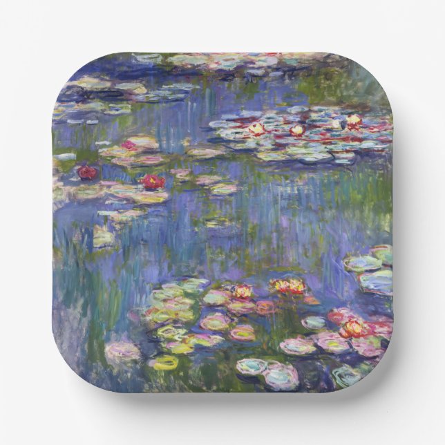Claude Monet - Water Lilies / Nympheas Pappteller (Vorderseite)