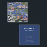Claude Monet - Water Lilies / Nympheas - QR-Code Quadratische Visitenkarte<br><div class="desc">Water Lilies / Nympheas - Claude Monet,  1916</div>