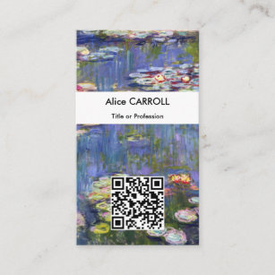 Claude Monet - Water Lilies / Nympheas - QR-Code Visitenkarte