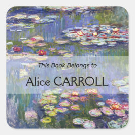 Claude Monet - Water Lilies / Nympheas Quadratischer Aufkleber