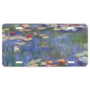 Claude Monet - Water Lilies / Nympheas US Nummernschild