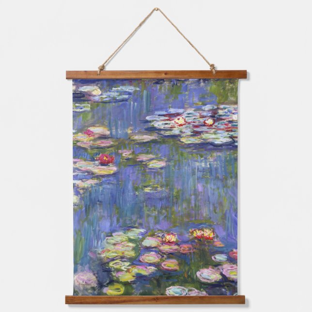 Claude Monet - Water Lilies / Nympheas Wandteppich Mit Holzrahmen (Vorderseite)
