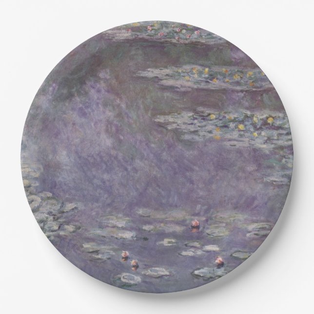 Claude Monet - Water Lilies Paper Pappteller (Vorderseite)