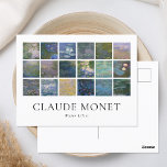 Claude Monet Water Lilies Postkarte<br><div class="desc">Postkarte mit Claude Monet Water Lilies Vintagen Blumengemälden.</div>
