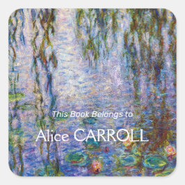 Claude Monet - Water Lilies Quadratischer Aufkleber