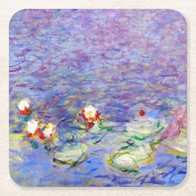 Claude Monet - Water Lilies Rechteckiger Pappuntersetzer (Vorderseite)