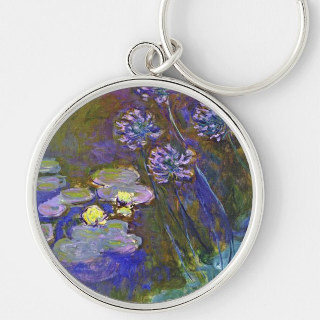 Claude Monet Water Lilies und Agapanthus Schlüsselanhänger (Vorne)