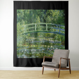 Claude Monet, Water Lilies und die japanische Brüc Wandteppich