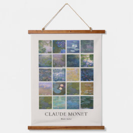 Claude Monet Water Lilies Wandteppich Mit Holzrahmen