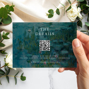 Claude Monet Water Lilies Wedding Begleitkarte