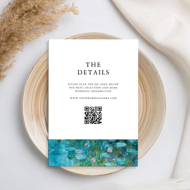 Claude Monet Water Lilies Wedding Begleitkarte (Von Creator hochgeladen)