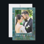 Claude Monet Water Lilies Wedding Dankeskarte<br><div class="desc">Foto Hochzeit Dankeschön-Karte mit Ihrer persönlichen Nachricht an die Hochzeitsgäste auf Claude Monet Water Lilies Malhintergrund.</div>