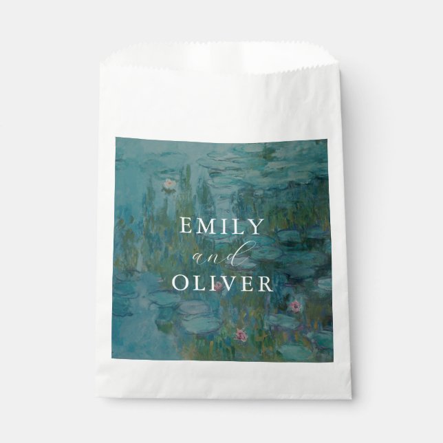 Claude Monet Water Lilies Wedding Geschenktütchen (Vorderseite)