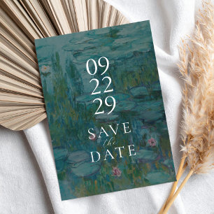 Claude Monet Water Lilies Wedding rettet das Datum Save The Date