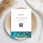 Claude Monet Water Lilies Wedding RSVP Karte<br><div class="desc">Erstellen Sie Ihre eigenen personalisierten Hochzeitskarten mit Claude Monet Water Lilies Painting.</div>