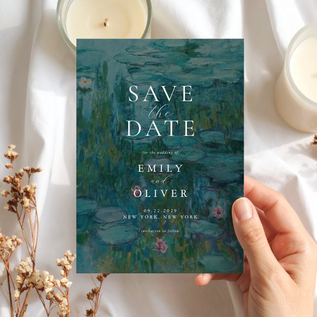 Claude Monet Water Lilies Wedding Save The Date (Von Creator hochgeladen)