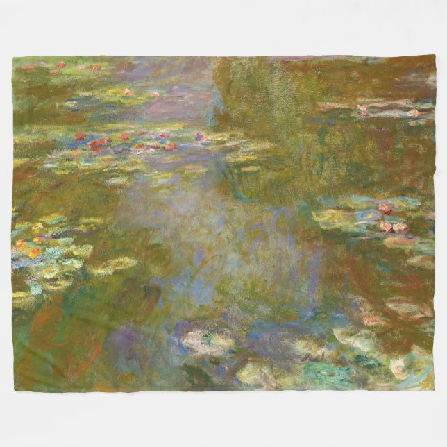 Claude Monet - Water Lily Pond 1917 Fleecedecke (Vorderseite (Horizontal))