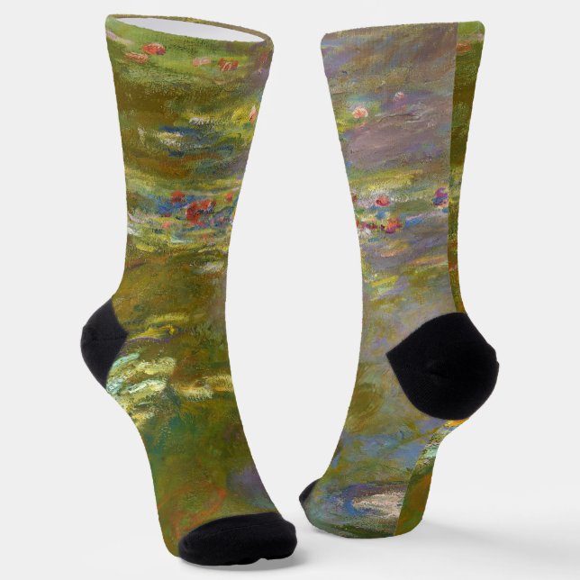 Claude Monet - Water Lily Pond 1917 Socken (Gewinkelt)