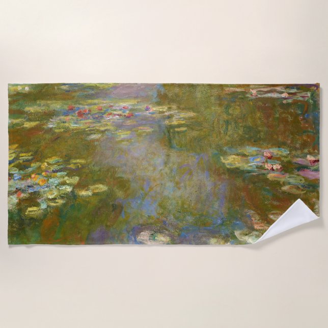Claude Monet - Water Lily Pond 1917 Strandtuch (Vorderseite)