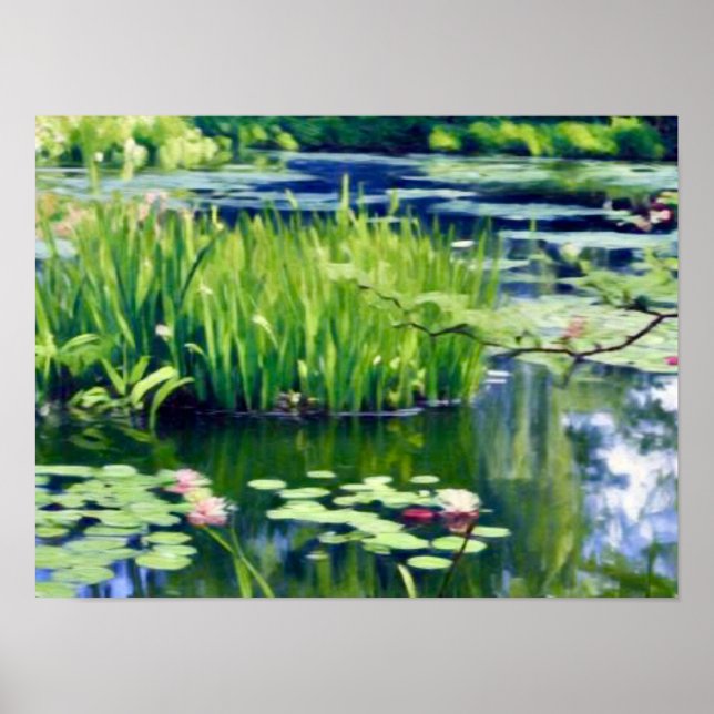 Claude Monet Water Lily Pond Giverny Poster (Vorne)