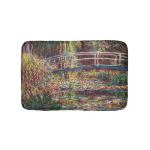 Claude Monet - Water Lily Pond, Pink Harmony Badematte