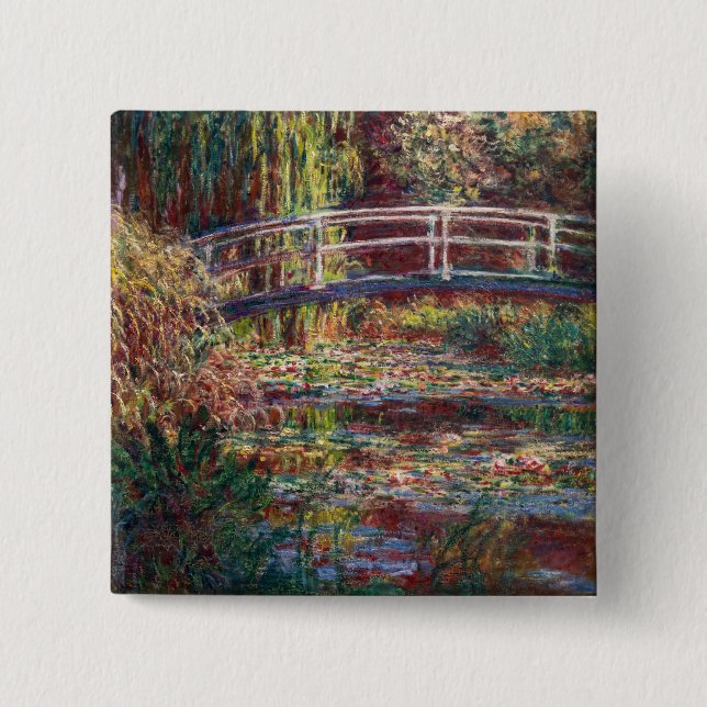 Claude Monet - Water Lily Pond, Pink Harmony Button (Vorderseite)