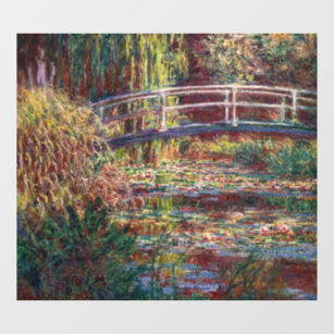 Claude Monet - Water Lily Pond, Pink Harmony Fensteraufkleber