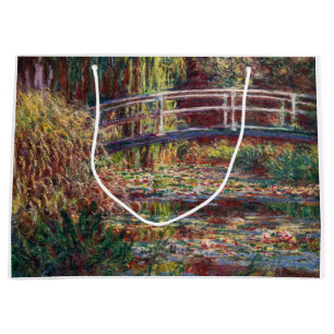 Claude Monet - Water Lily Pond, Pink Harmony Große Geschenktüte